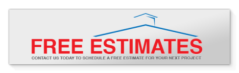 A sign that says free estimates on it
