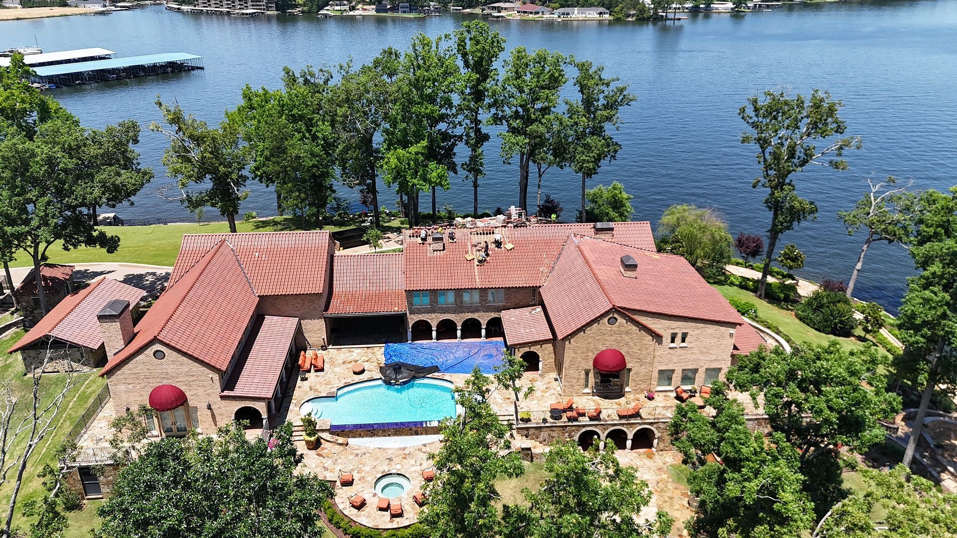 Tile roofing project