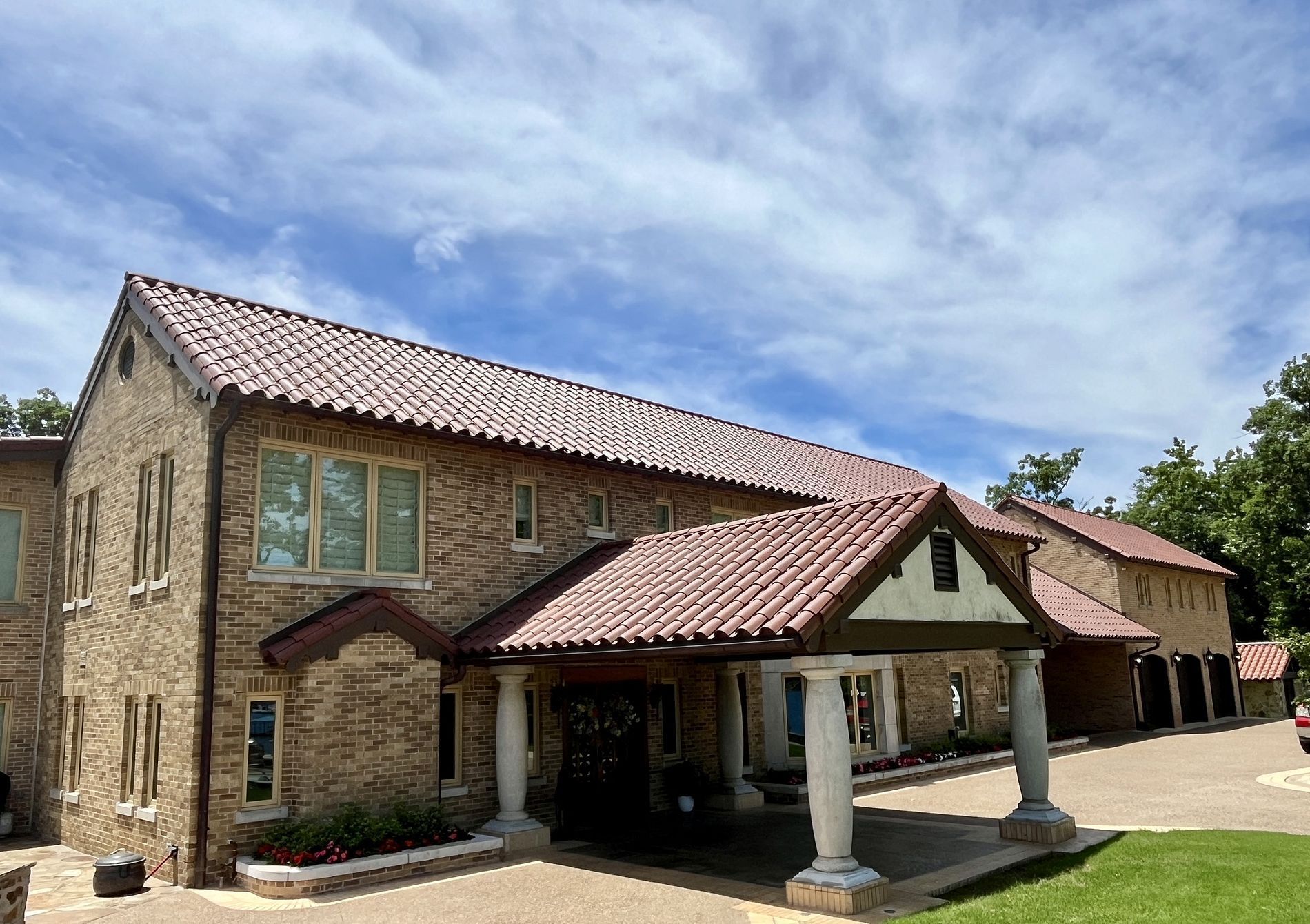 Tile roofing project