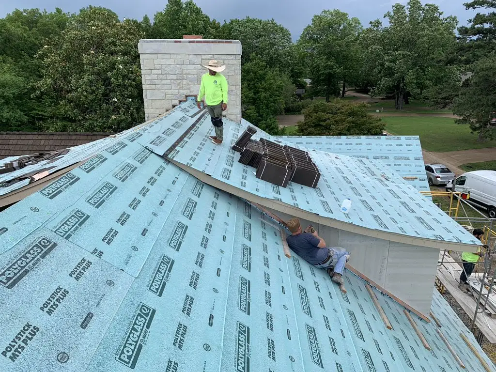 Roof before repair by Riley Hays Roofing